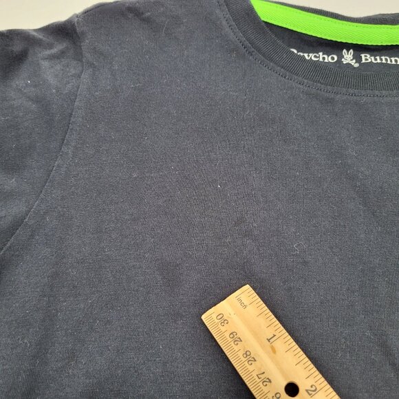 Psycho Bunny Graphic T Shirt Kids SZ 10/12 Medium Black Neon - Picture 4 of 8